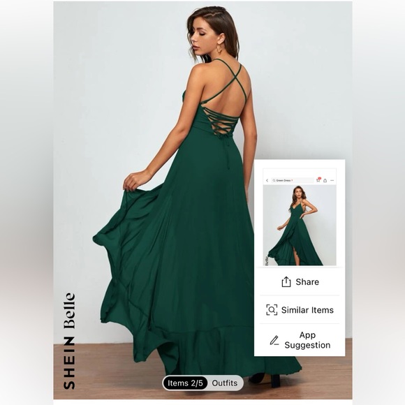 Shien crisscross ruffled asymmetrical dress - Picture 3 of 7